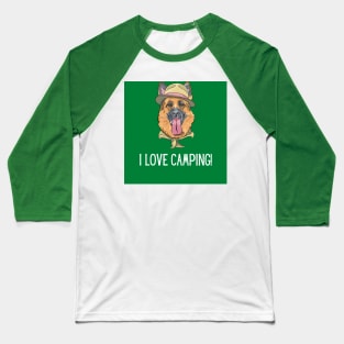 I Love Camping Baseball T-Shirt